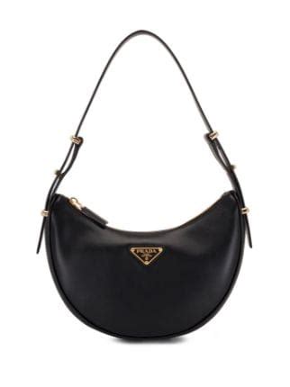 half moon bag prada|Prada wicker leather bag.